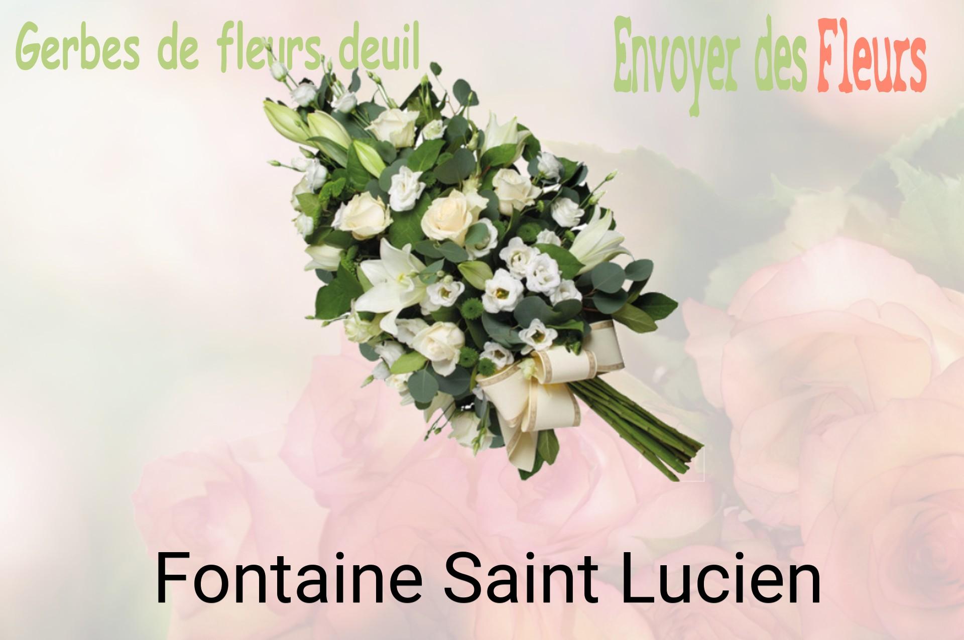 Gerbe de fleurs de deuil livrée à Fontaine-Saint-Lucien